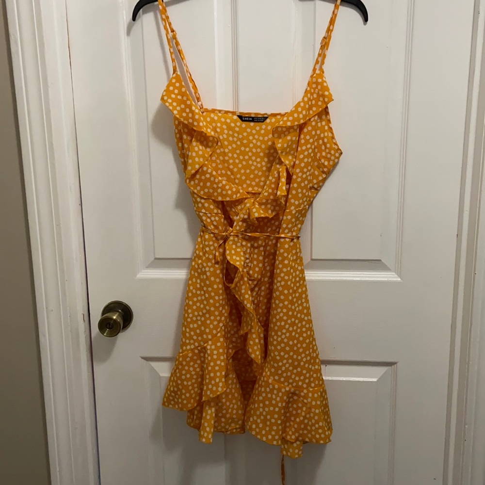 Orange mini dress